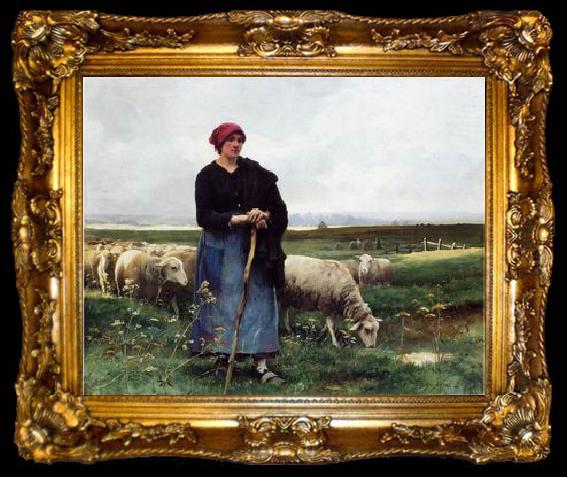 framed  unknow artist Sheepherder and Sheep 199, ta009-2